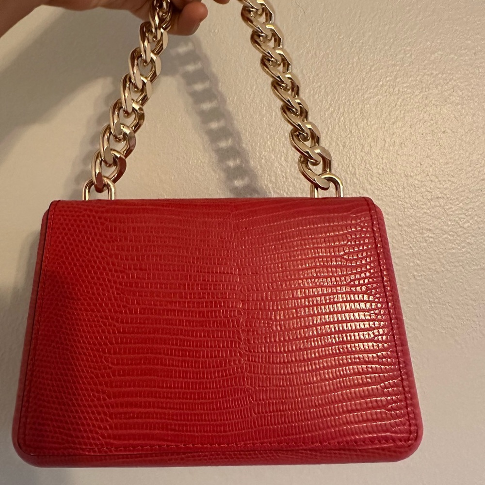 Structured Red Clutch - Picture 2 of 4